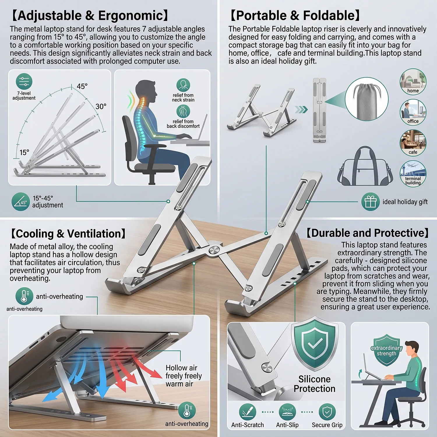 Adjustable Height Foldable Alu - Tablet Stand Adjustable Aluminum review and price