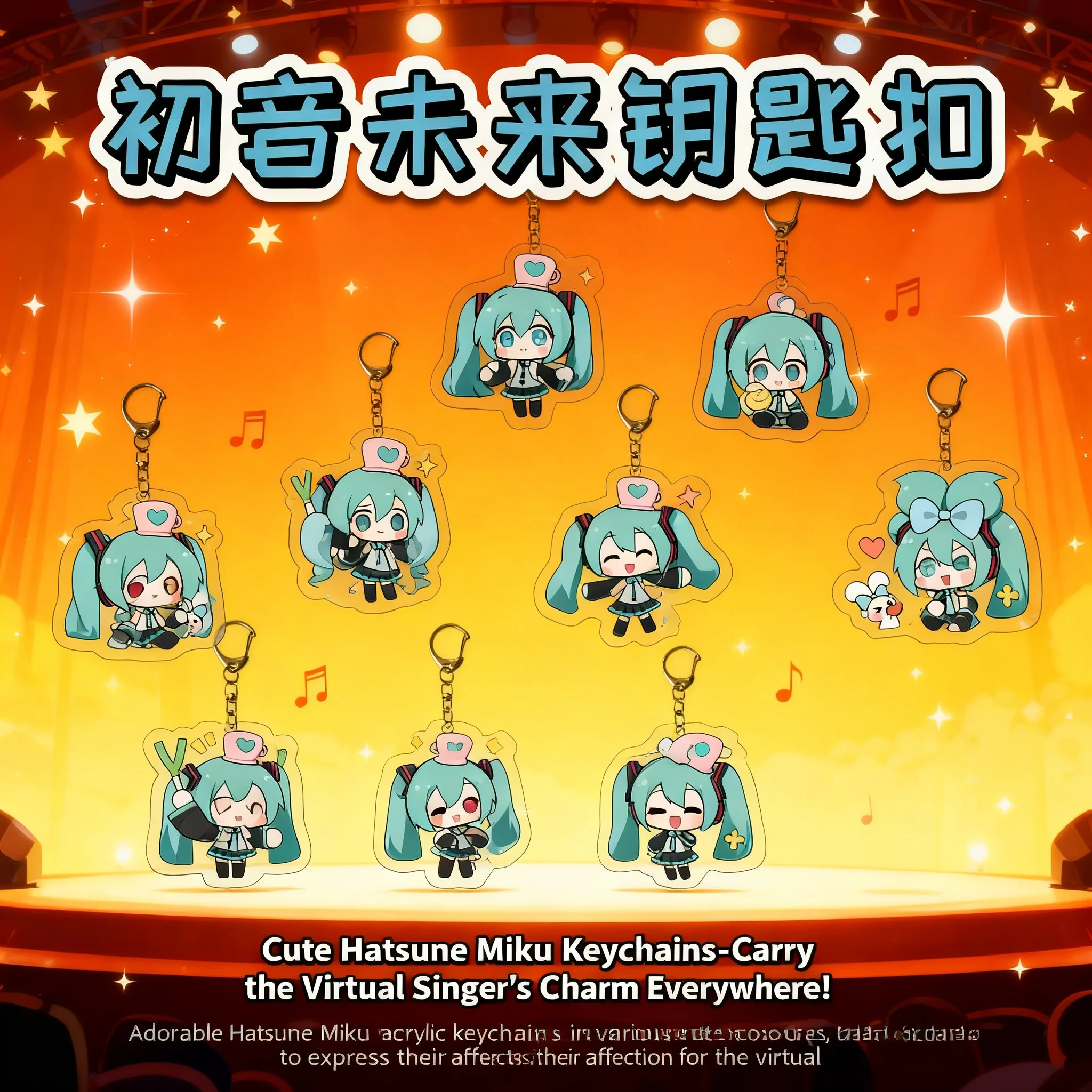 

Miku Hatsune Acrylic Keychain Cute Anime Girl Creative Keyring Accessory High Value Aesthetic Keychain Anime Merchandise