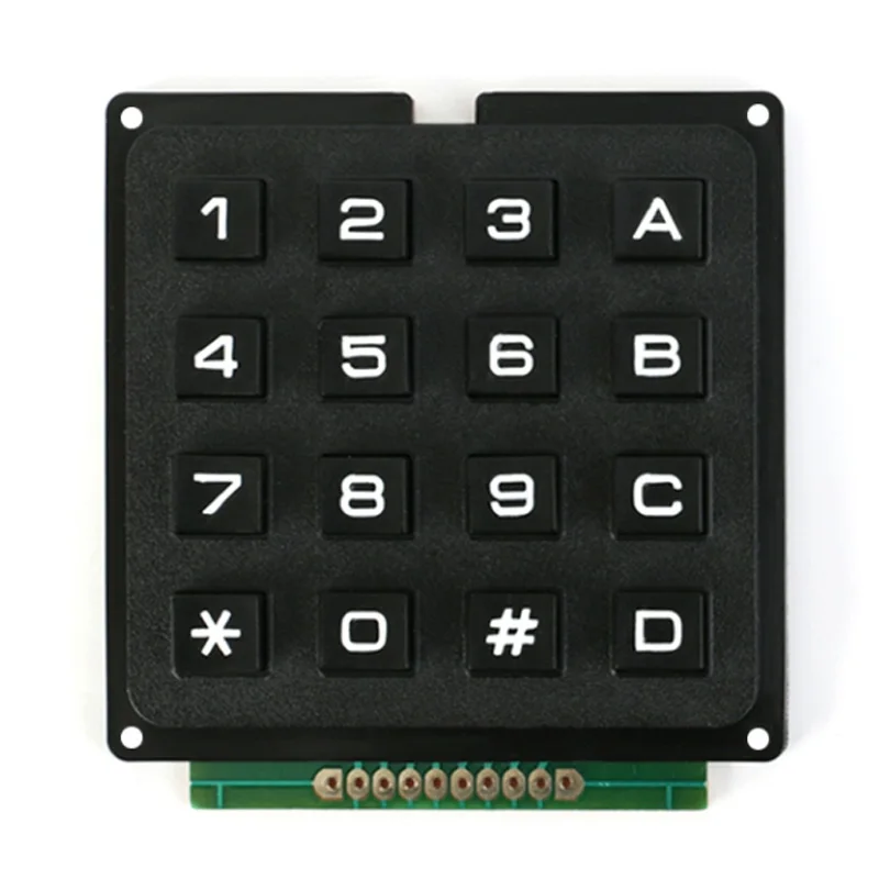 Keypad kontroler mikro matriks tombol tekan 4*3 4X4 16 tombol modul Keyboard industri baris dan pemindai kolom