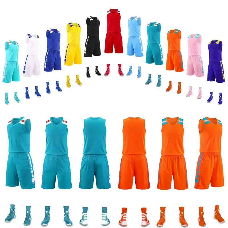 

Heat Transfer Printing LOGO Basketball Uniforms Men's And Women's Jerseys Game Children's Sports Children's Vest Sportswear Set