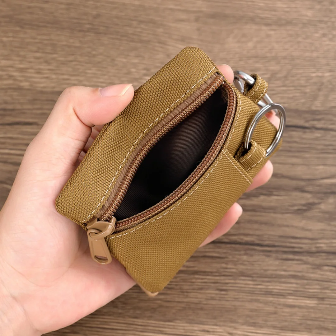 Outdoor Sports Men's Coin Purse Tactical Pouch Mini Wallet Card Key Holder Pouch Waist Pack Hiking Hunting Bag Mobile Canvas Bag