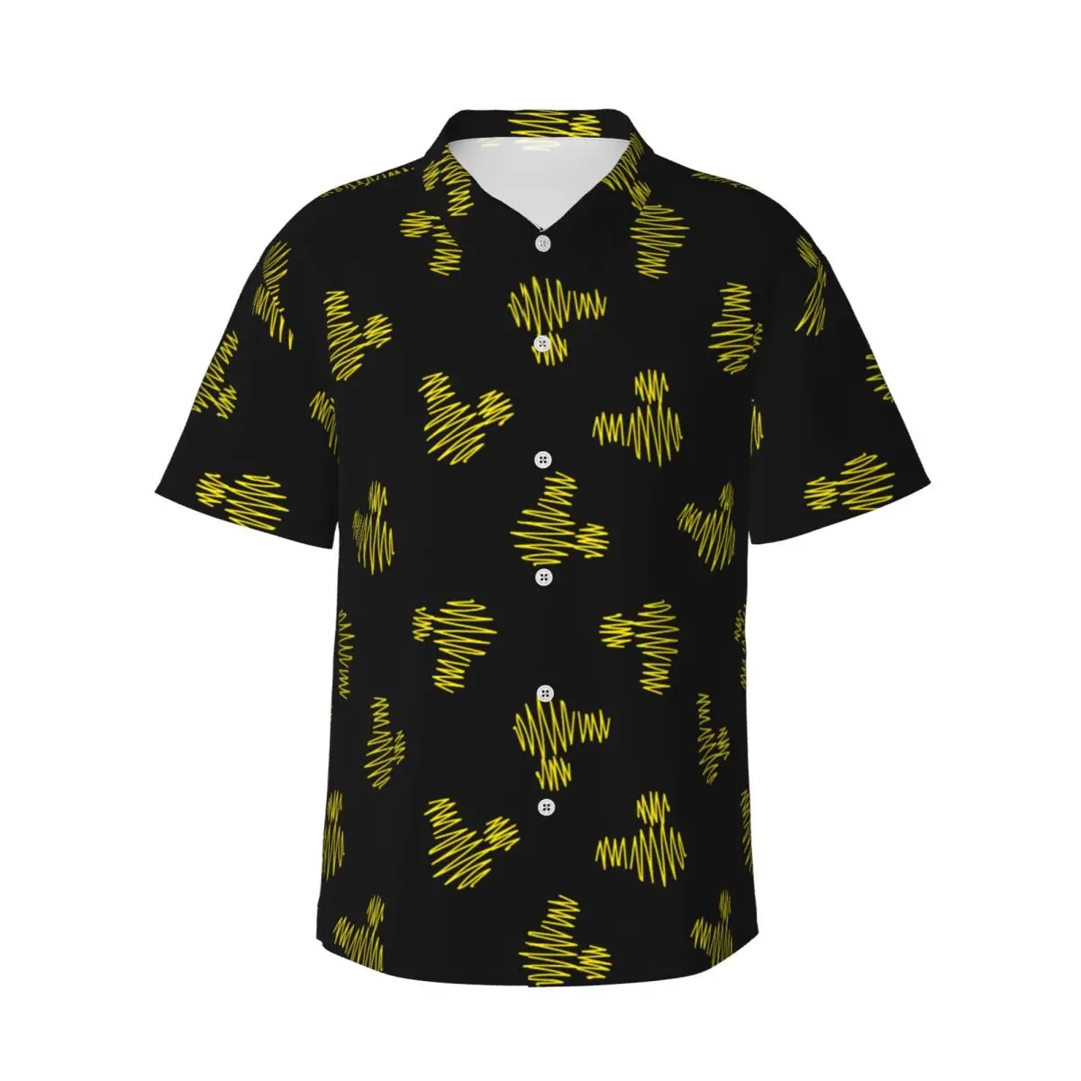 

Male Cartoon Mickey Mouse Hawaiian Shirts Printed Shirt Summer Party Men Casual Clothing