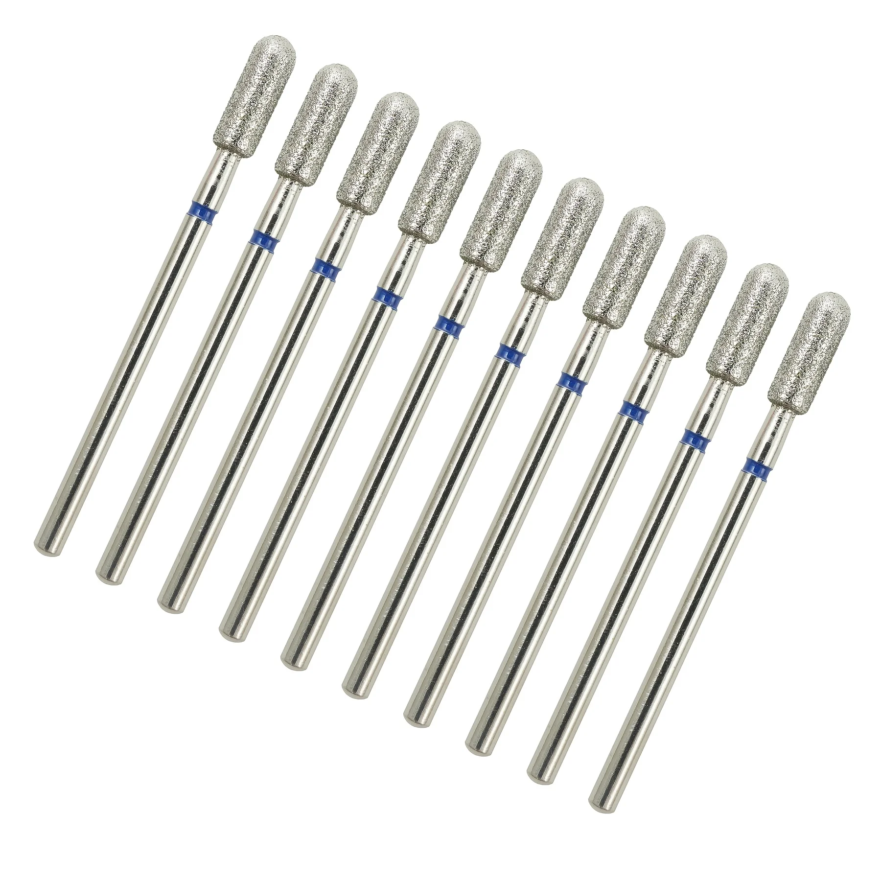 10 個ダイヤモンドネイルドリルビットセット電気フライスカッターマニキュアロータリーバリキュティクルクリーンマニキュアドリルアクセサリー