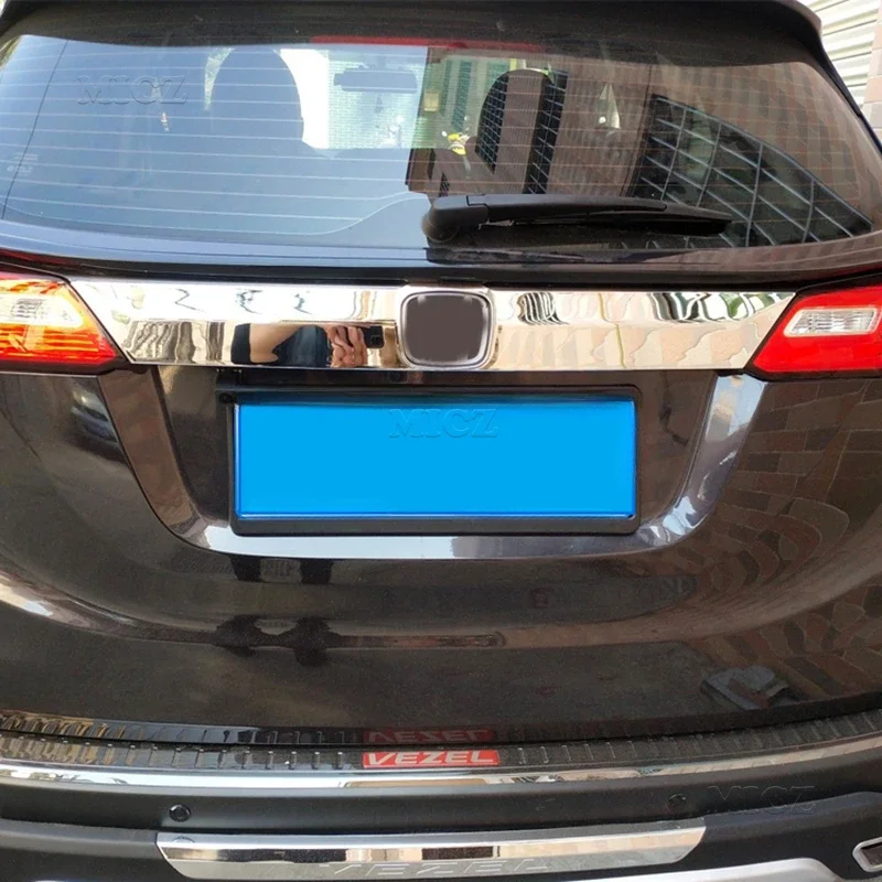 

For Honda HR-V HRV Vezel 2014-2019 Chrome Rear Trunk Cover Tail Gate Cargo Door Lid Trim Molding Frame Garnish Styling