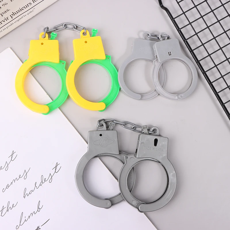 1/2Pcs Handcuffs Toy Kids Role Play Footcuffs Props Party Drama Cosplay Police Cop Officer Costume Dress Up Playing Toys