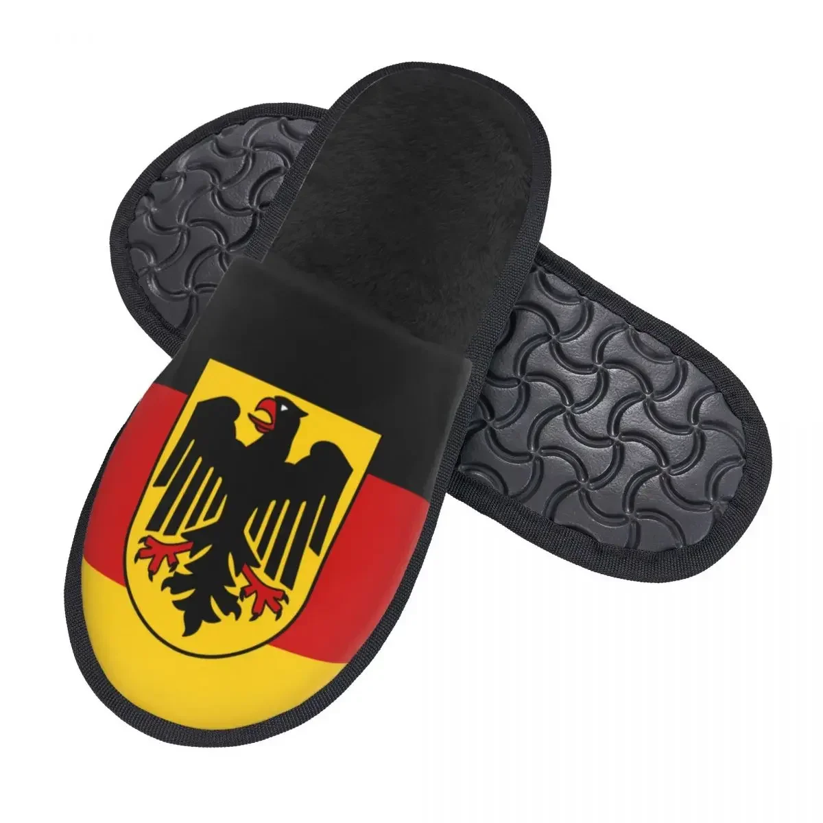 Custom Print Women Germany Flag House Slippers Soft Warm German Patriotic Memory Foam Fluffy Slipper Indoor Outdoor Shoes