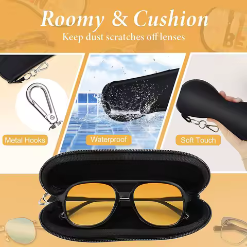 Portable Travel Storage Box Zipper Wallet Diving Material Glasses Box Holder Sunglasses Bag Reading Eyewear Case Multipurpose