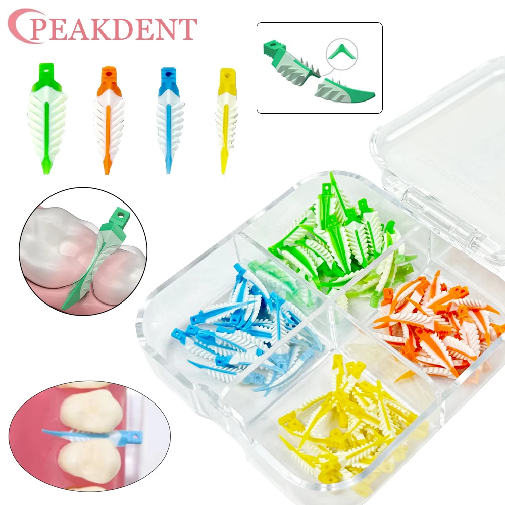 

100pcs/box Dental Interdental Wedges Sealing Composite Wedges Silicone Suitable Adaptive Dentist Material for Tooth Restoration