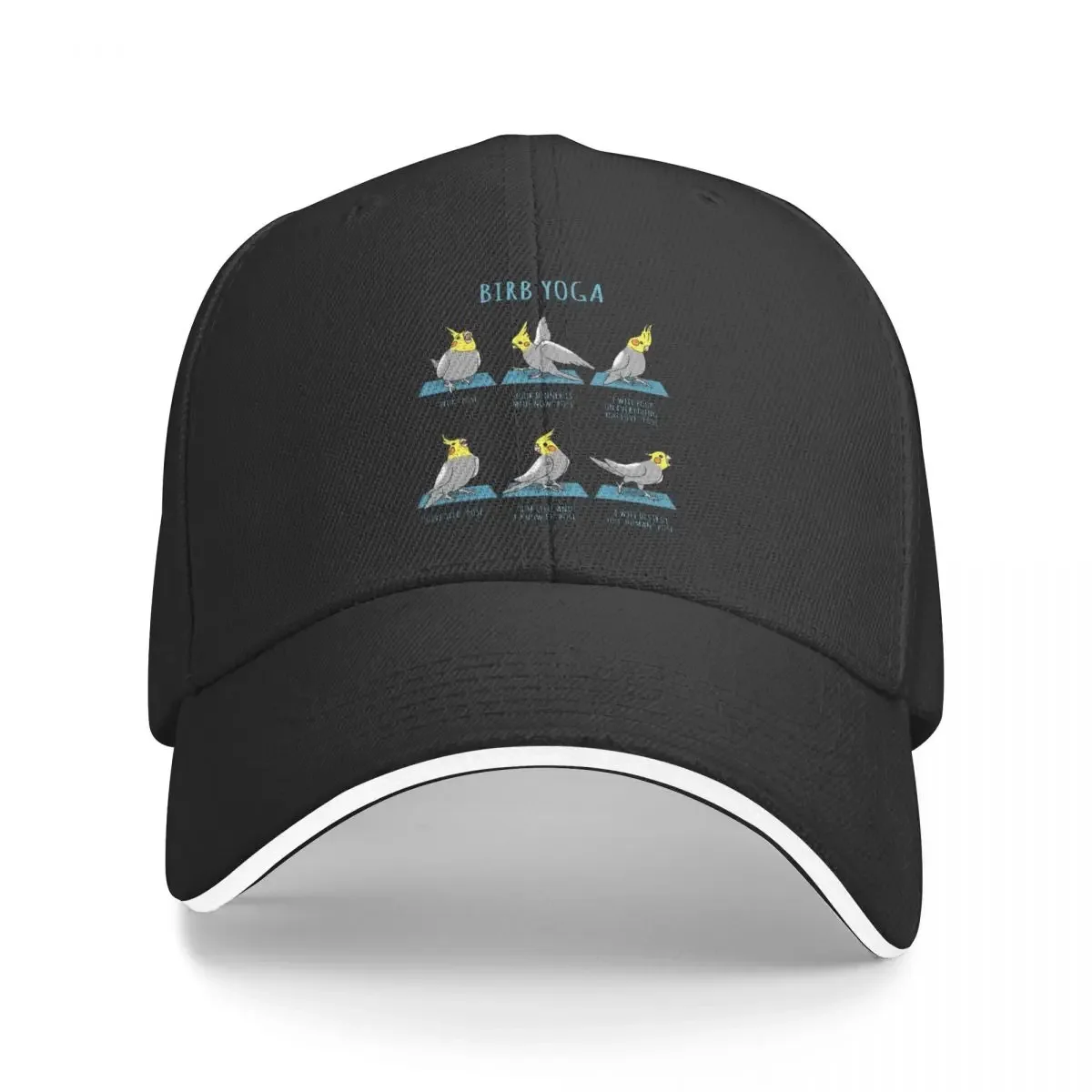 Yoga Poses Animal Parrots Cockatiel Doodle Baseball Cap Men Hats Women Visor Outdoor Snapback Caps