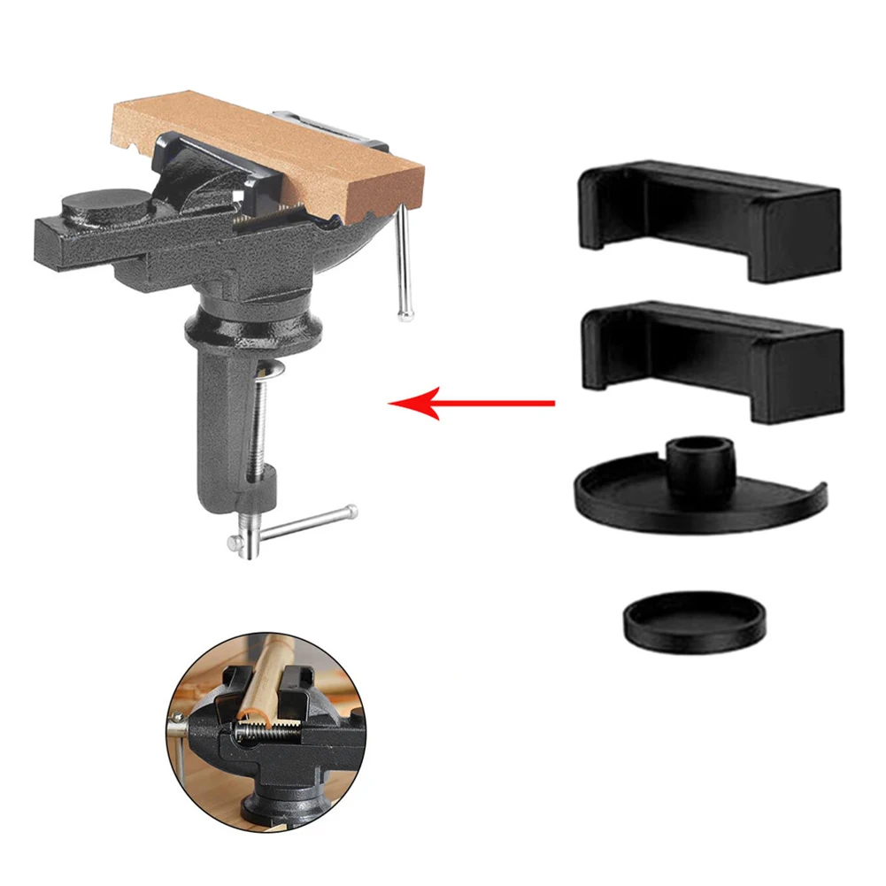 Anti-slip Rubber Pad Table Vice Pads 4Pcs Set Workshop Equipment 70mm 80mm Anti-slip Rubber Pad For Table Vise