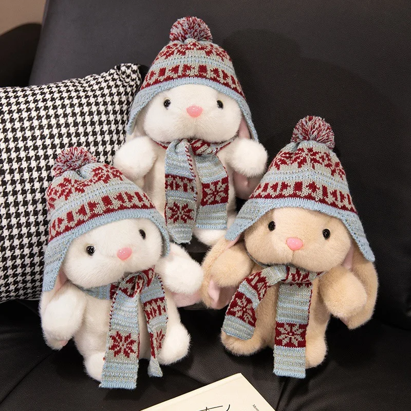 

Cartoon Cute Dressed Bunny Doll Plush Toy Small White Rabbit Doll Simulation Stuffed Doll Kawaii Toy Gifts
