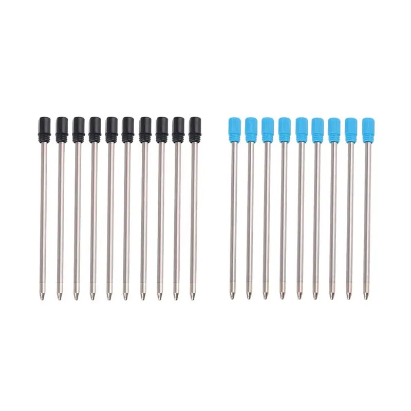 

CPDD 10pcs Ballpoint Pen Refills Replacement 1.0mm Blue Black Ink Color for School Office Writing Stationery