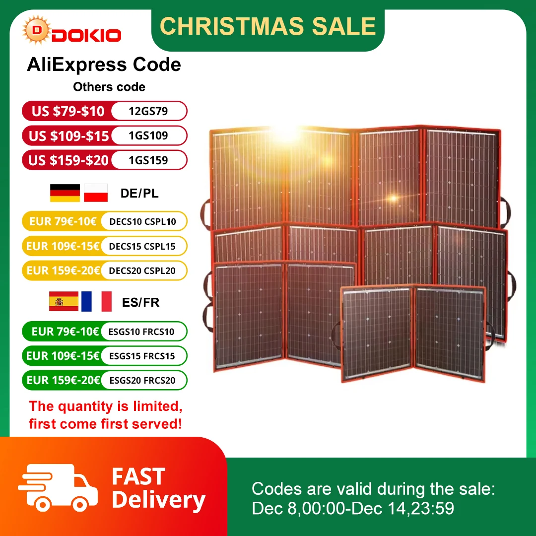 Foldable 18V Portable Solar Panel Kit