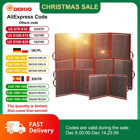 Foldable 18V Portable Solar Panel Kit DOKIO