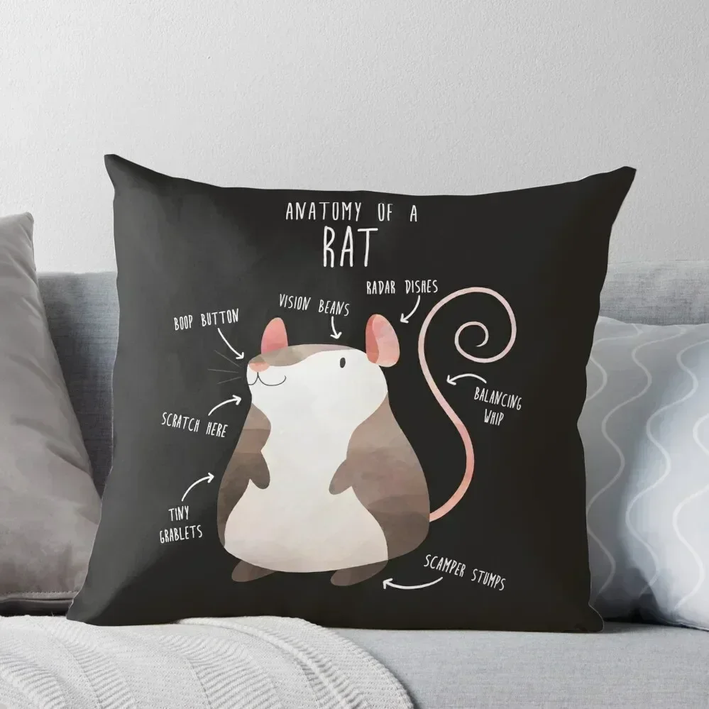 

Anatomy of a Rat Throw Pillow luxury decor Cushion Cover For Sofa pillow