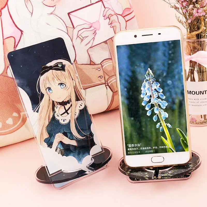 Custom Acrylic Phone Standee Anime Game Figure Clear Model Cartoon Plate Home Desk Decor Transparent Stand Sign For Fans Gifts