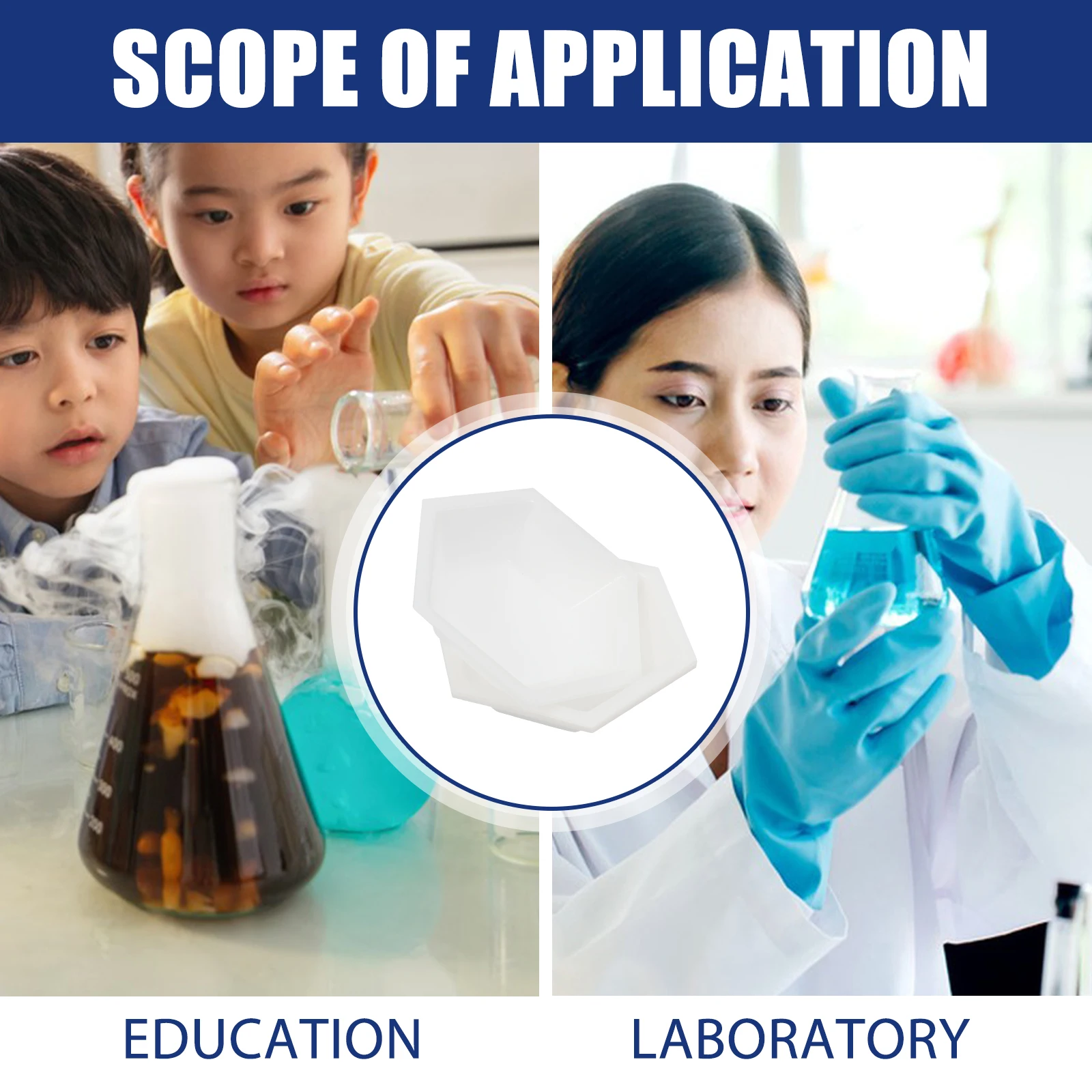 

10 Pcs Weighing Pan Scale Lab Dishes Plastic Boat Boats Tray Diamond Mini Measuring