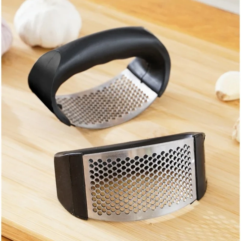 مطحنة ثوم يدوية من الفولاذ المقاوم للصدأ - أداة تقطيع الثوم، أدوات فواكه وخضروات، إكسسوارات مطبخ - 2