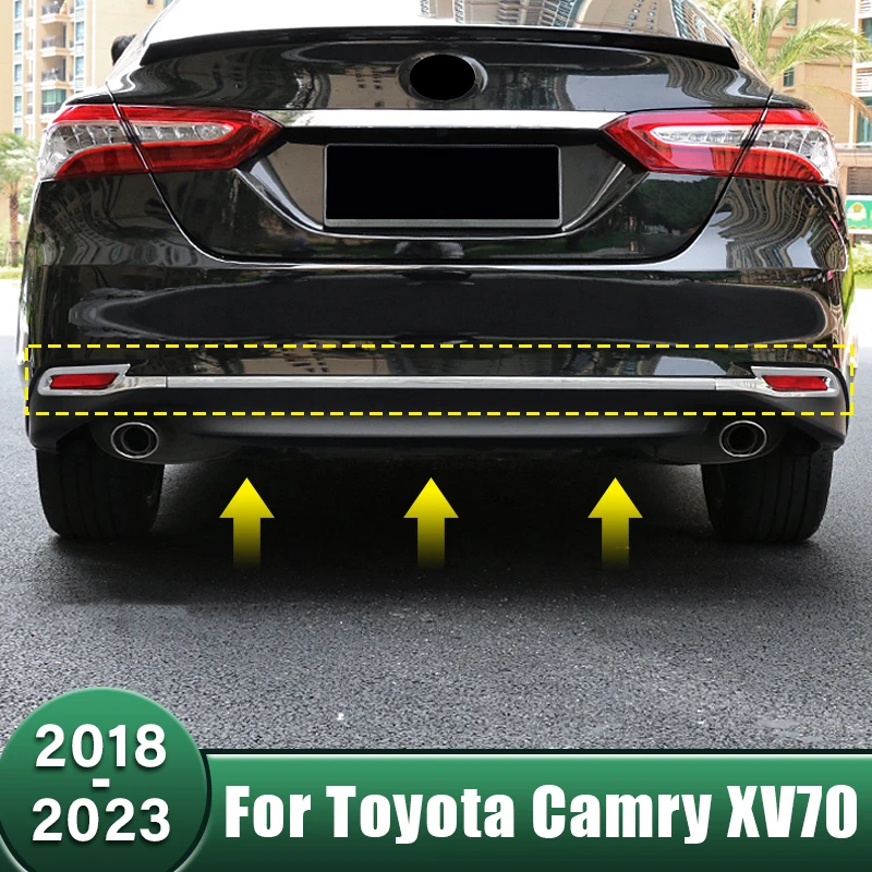 

Car Rear Bottom Bumper Trim Cover Tailgate Molding Strip Accessories For Toyota Camry XV70 70 LE XLE 2018-2020 2021 2022 2023