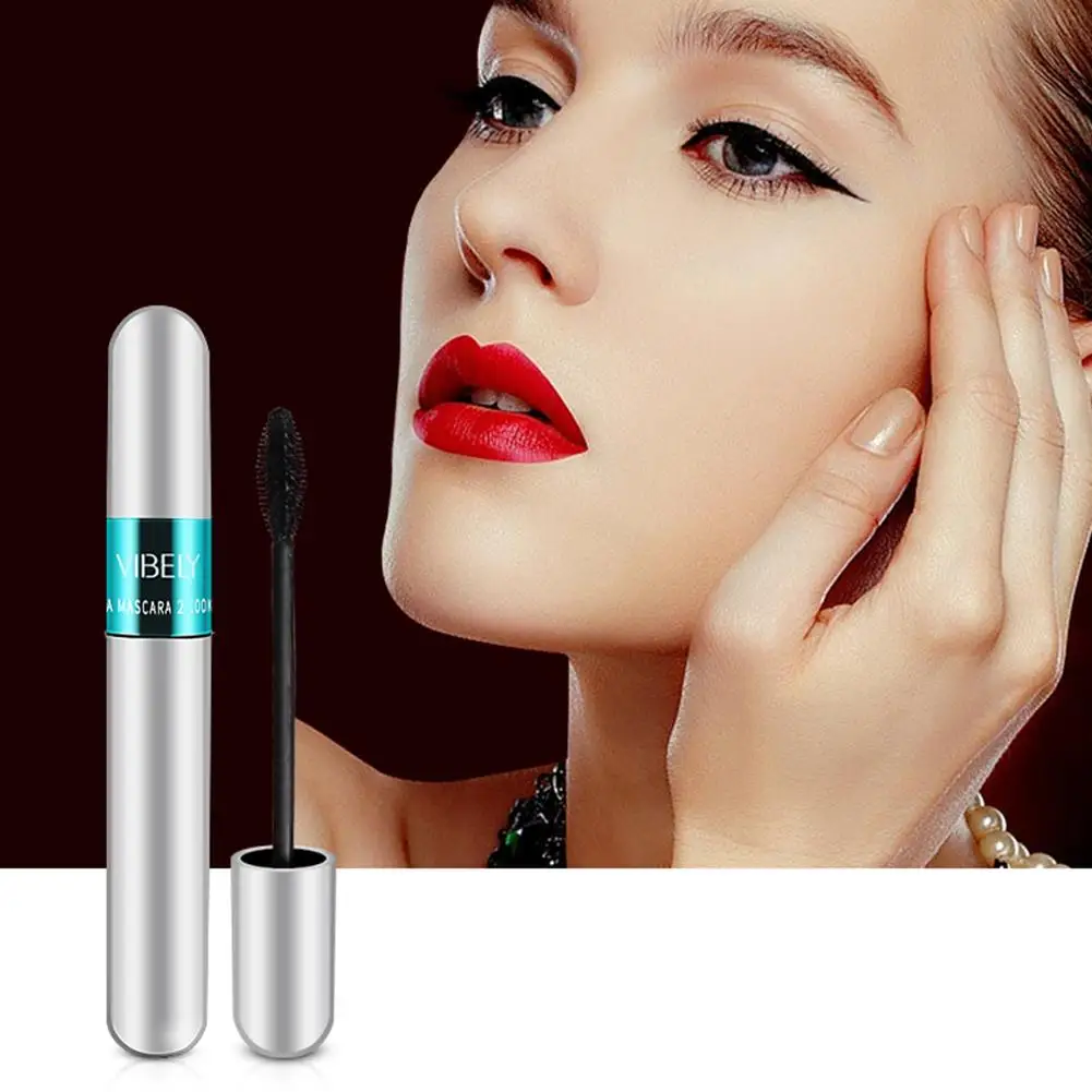 Two-in-one Mascara Eyeliner 4D Wide-angle Rotating Waterproof Slender Warping Does Not Smudge Sexy Eye Makeup