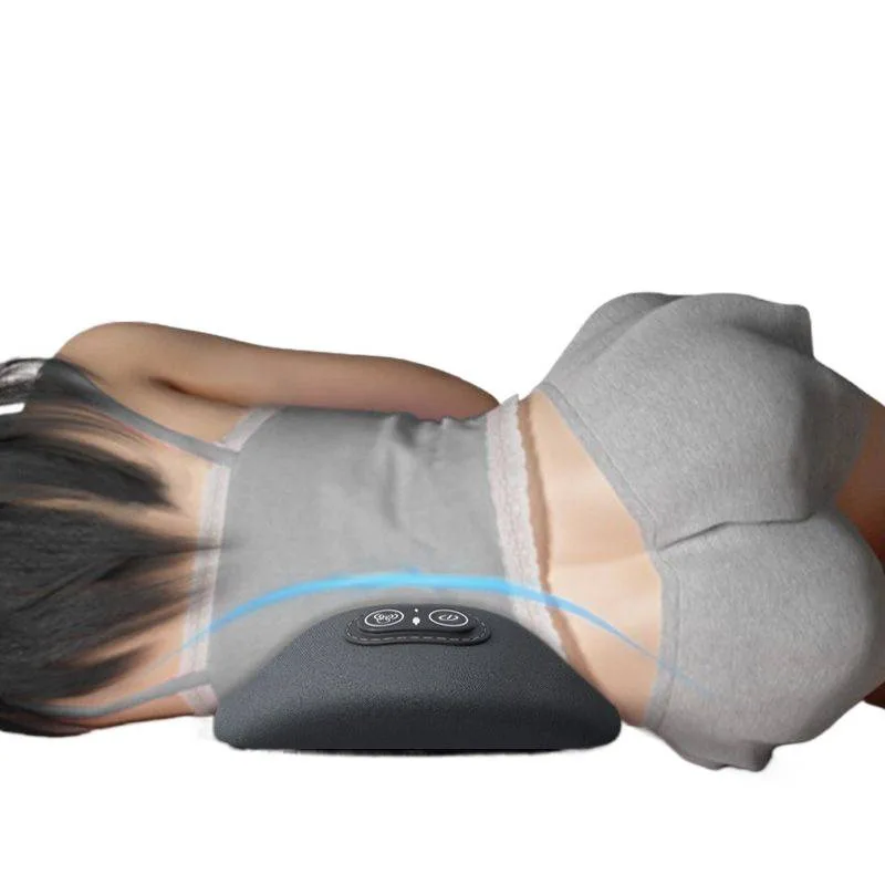 

Smart Library Rechargeable Electric Cushion Lumbar Back Massager Support Pillow Pain Relief Traction Device Waist Wedge Bolster