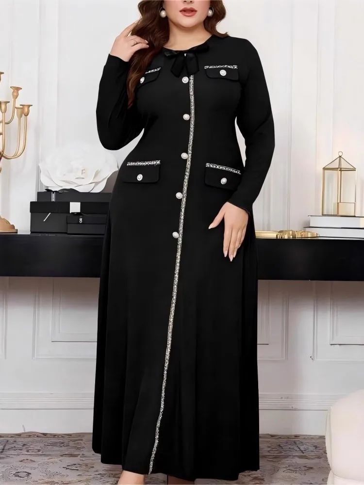 

African Dresses For Women Elegant Spring Autumn Long Sleeve Dashiki Maxi Dress Ladies Traditional African Clothing Fairy Dreaes