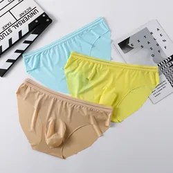 New Men's Underwear Thin Ice Silk High Elasticity Series Clear and Comfortable U Convex Bag Triangle Pants 3058-SJ