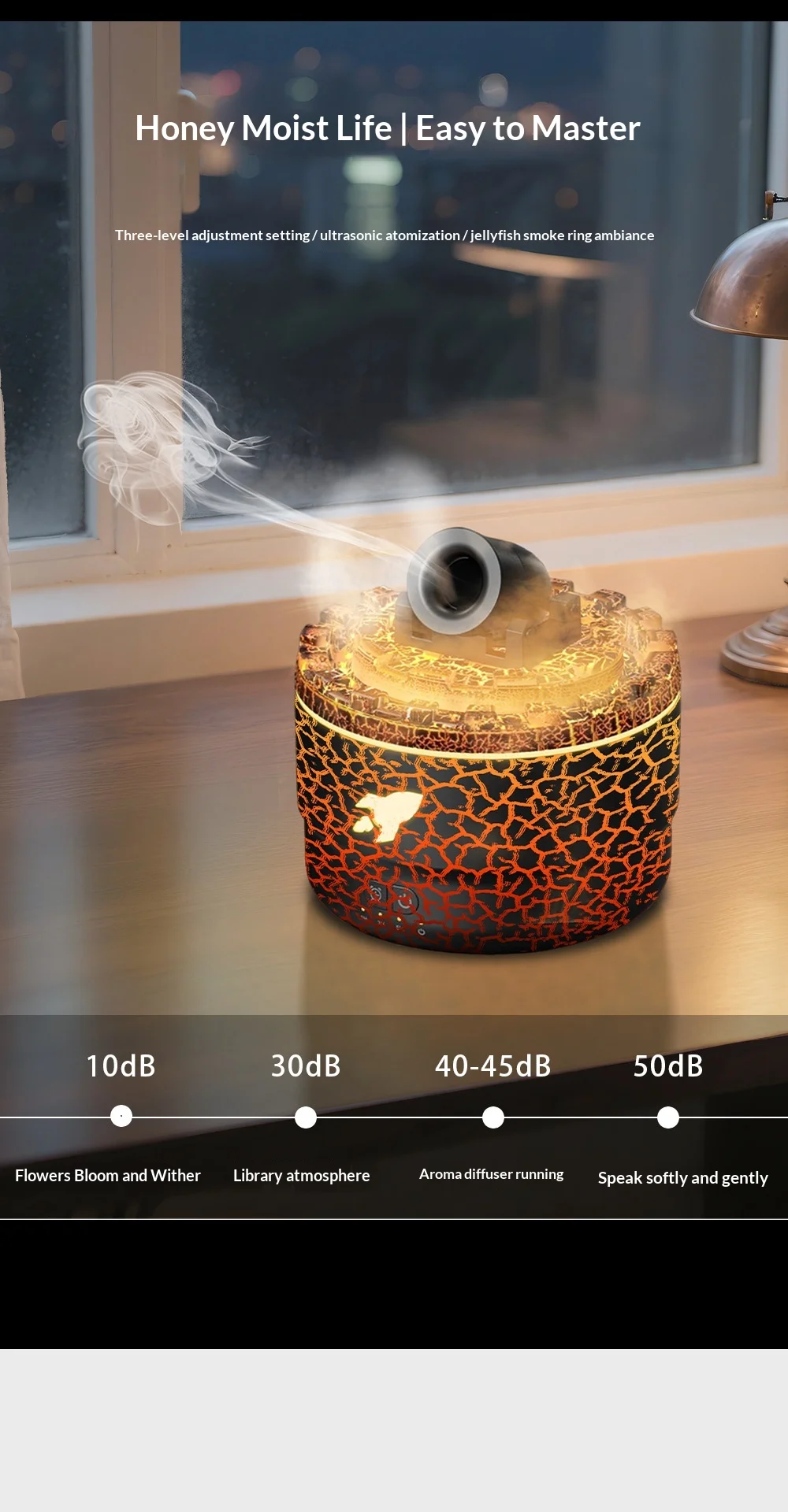 Crack Flame Aroma Humidifier Essential Oil Diffuser Cannon Blast Turret Aromatherapy Humidifier Aroma Diffuser Air Humidifier