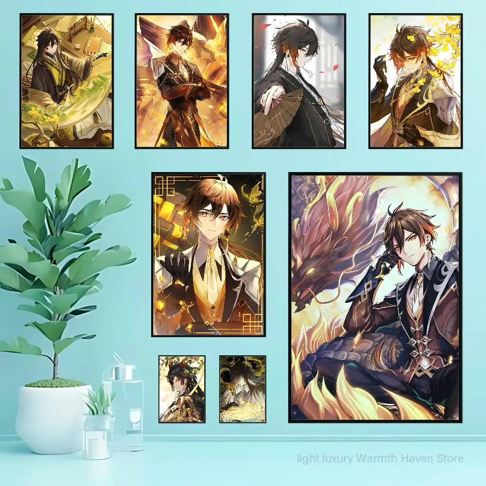 

Zhongli G-Genshin Impact Anime Wall Art Canvas Painting Poster For Living Room Home Decor Decoration Picture