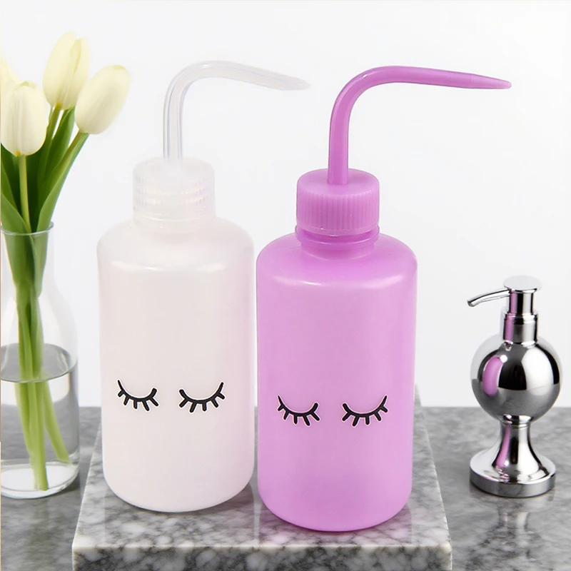 Wimpernverlängerungs-Reinigungsflasche mit gebogener Düse, mehrfarbige Plastik-Quetschflasche, Wimpernreinigungs- und Spülflasche für Schönheitssalons – Detail 6