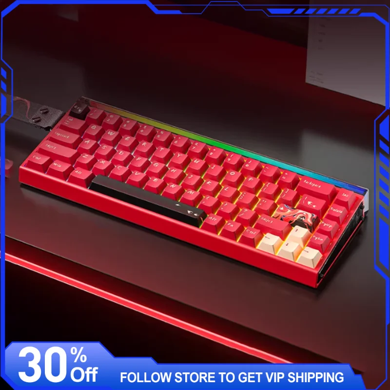 

AULA Hero68 Ultra Mechanical Keyboard CNC Aluminum Wired Single Model Magnetic Switch RGB 8000Hz return rate Laptop accessories