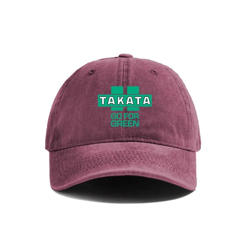 Takata Distressed Baseball Cap Adult Unisex Adjustable Retro Dad Hat Summer Breathable Hats