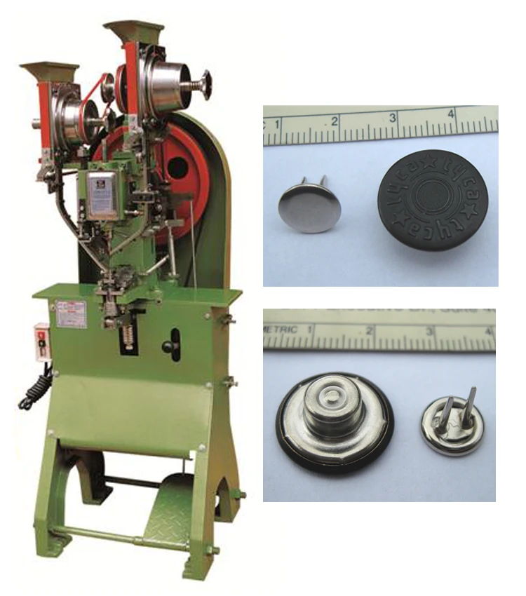 Automatic Metal Snap Button Attaching Pressing Machine 220V Jeans Pocket Rivet Pressing Motor as Core Component
