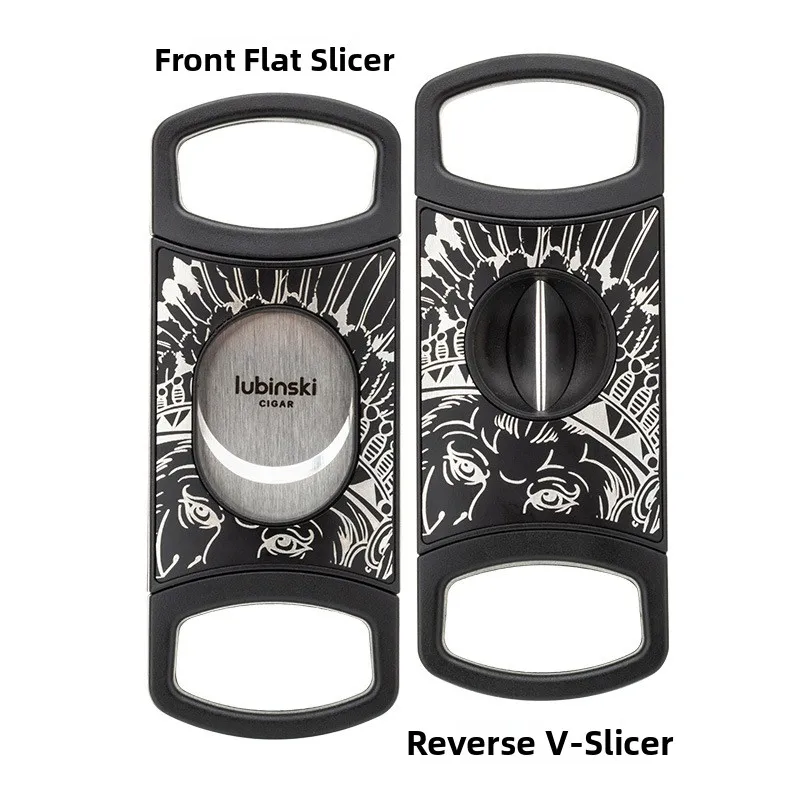 

Портативные ножницы для сигар LUBINSKI, многофункциональные, два в одном, с функцией пепельницы, для прямого реза, в стиле ножа, из цинкового сплава