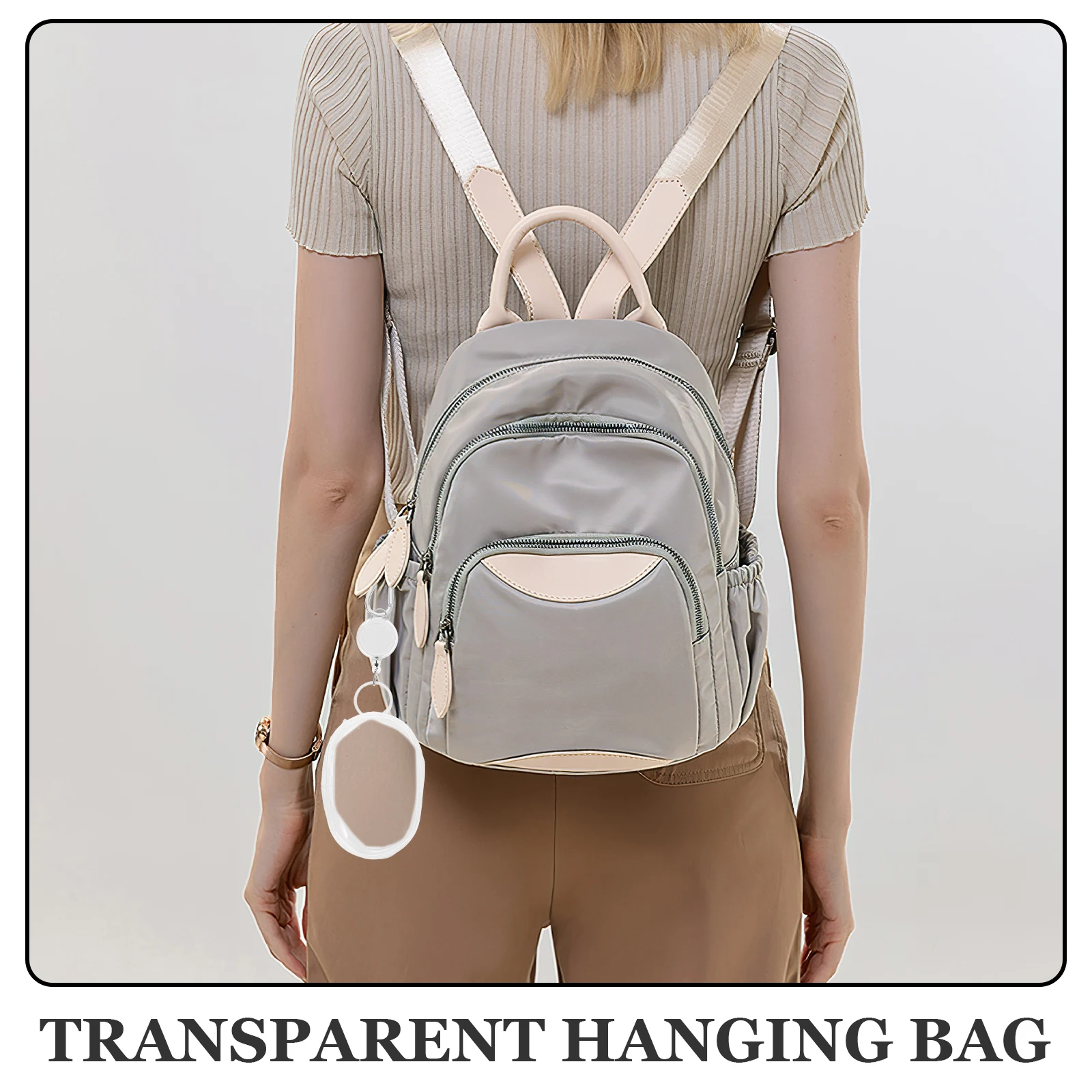 

Mobile Phone Charging Head Data Cable Headphone Storage Bag Backpack Hanging Small Keychain Clear for Cables Mini Pouch