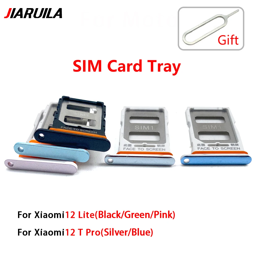 SIM Card Slot SD Card Tray Holder Adapter For Xiaomi 12 Lite Xiaomi 12 T Pro Phone SD Holder Card Tray With Tools