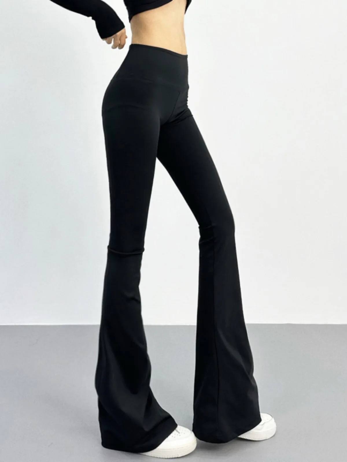 ارتفاع الخصر اليوغا السراويل عارضة الموسعة الطابق طول البطن التحكم بعقب رفع جرس بوت الرجعية التخسيس إحساس مرن