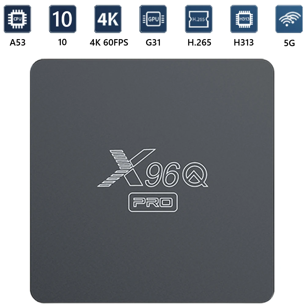 X96Q PRO Smart TV Box Allwinner H313 Quad Core Android 11.0 Media Player TV Box WIFI 2.4GHz 4K HD Media Player Set Top Box