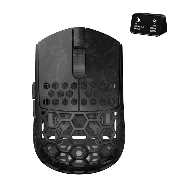 Darmoshark M5Air V2 Forged Carbon Fiber Gaming Mouse Wireless 8K Macro Mouse 30KDPI  Finger Grip Small Hand Mice 30g Lightweight
