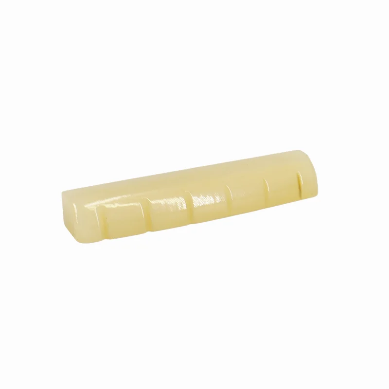 43mm Unbleached Pure Bone Nut Pre-Slotted Bone Guitar Nut for LP Style Electric Guitar & Acoustic Guitar Replacement Part
