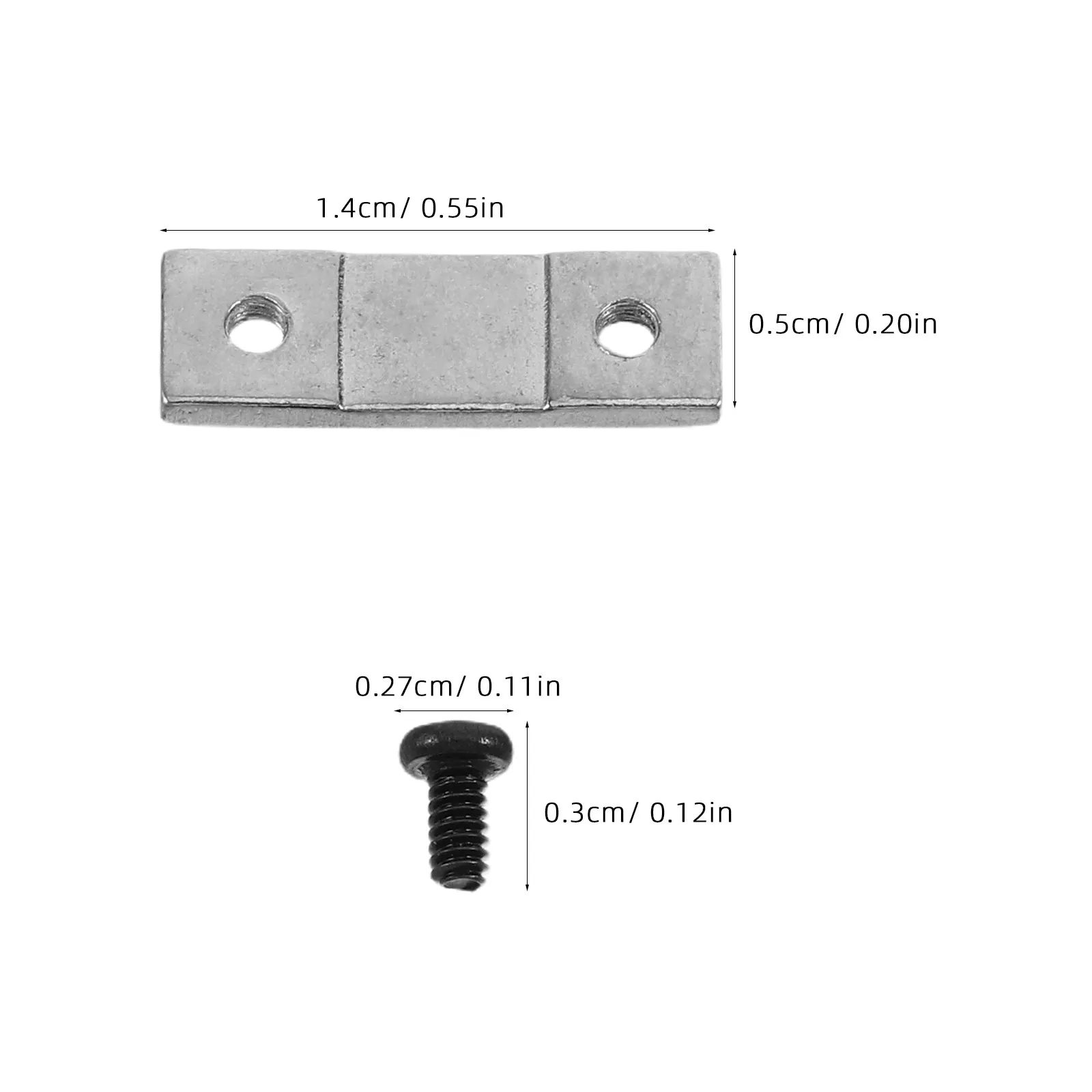 10Sets Metal Caliper Pressure Plate Replacement Kit Vernier Caliper Tail Clamp Plate 9Mm Hole Spacing for Machinist Tool