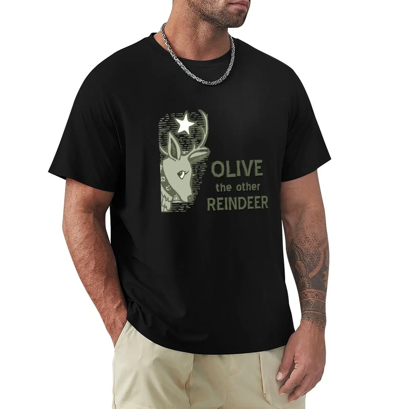 

Olive the Other Reindeer T-Shirt valentines boutique clothes anime for a boy fruit of the loom mens t shirts