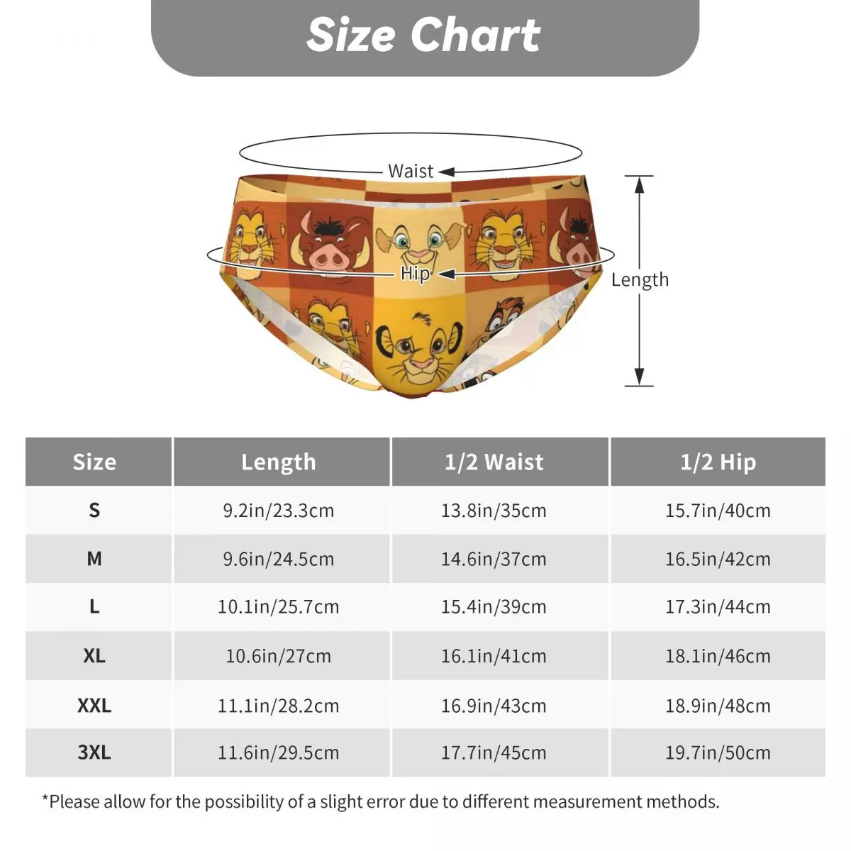 Custom The Lion King Cartoon Men's Briefs Panties Men's Comfort Underwear Underpants