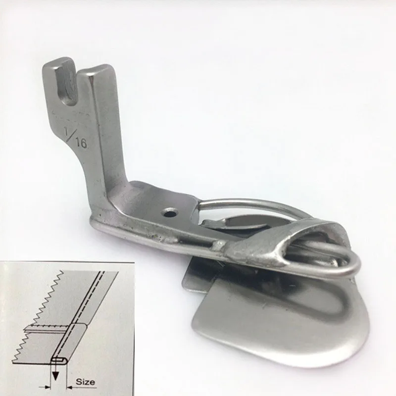 Industrial Sewing Machine Three-Fold Curling Presser Foot 3-Fold    Hem Cuff