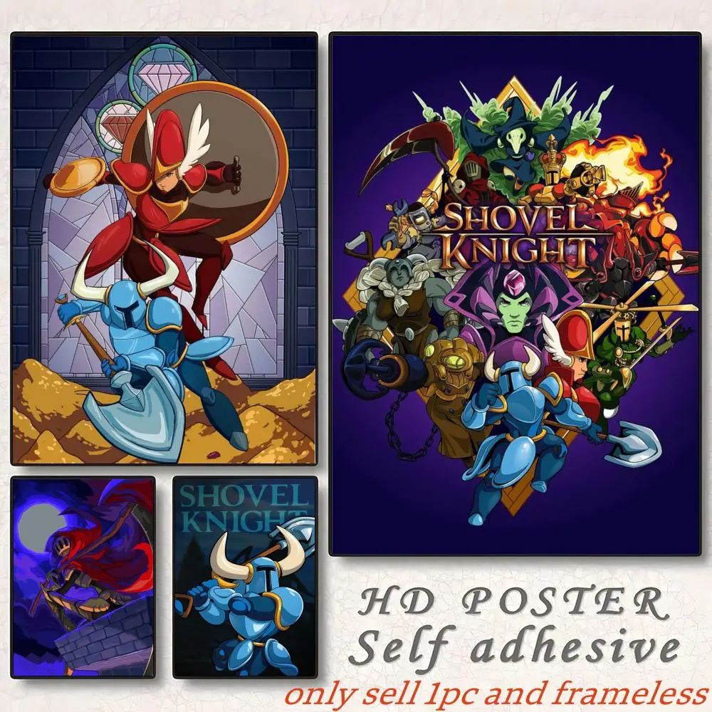 Shovel Knight Classic Games Poster Art painting with prints Home bedroom bar Outdoor places living room decoration gift