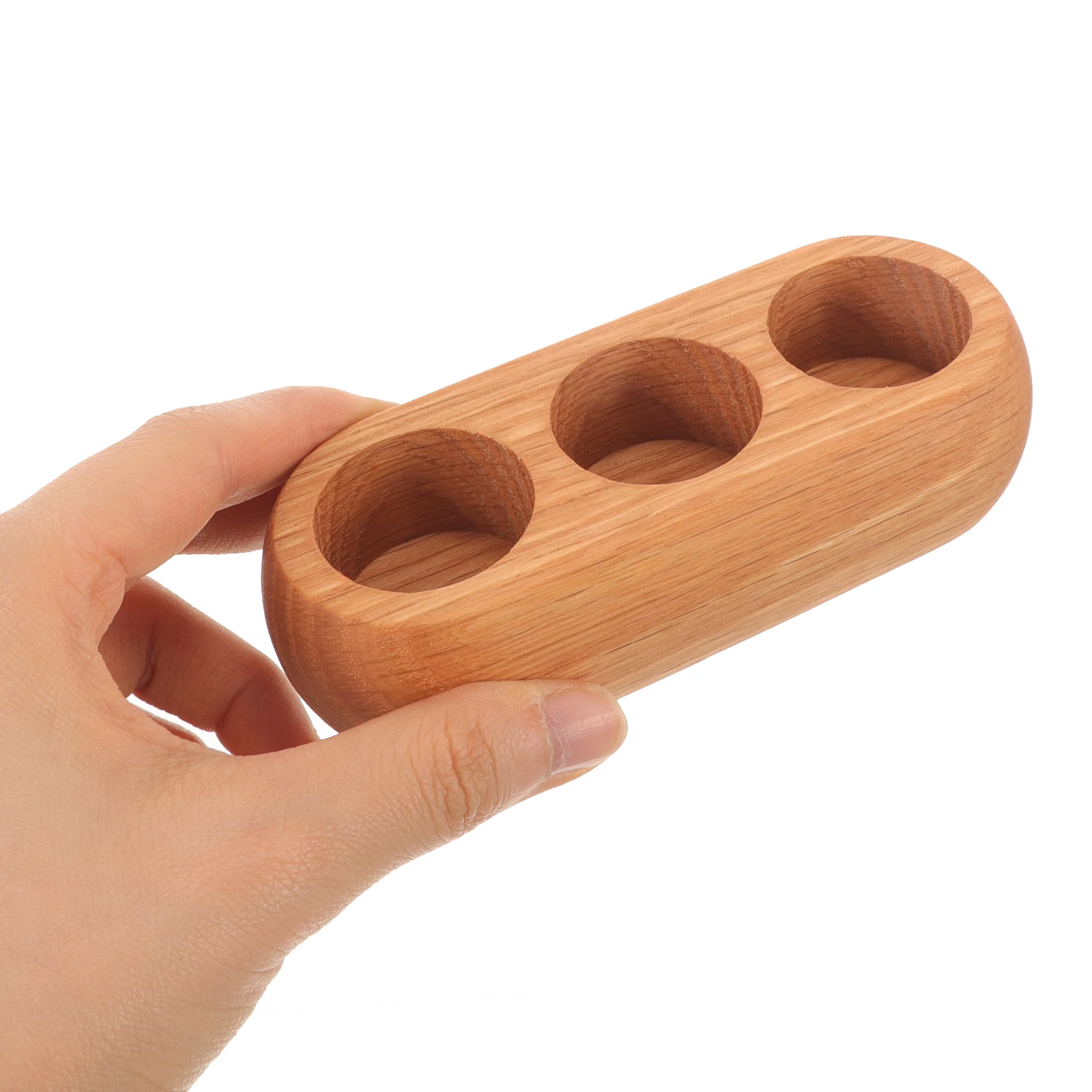

3-Grid Wooden Essential Oil Bottle Stand Holder Rack Organizer Display Shelf Storage Solid Wood Perfume Nail Polish
