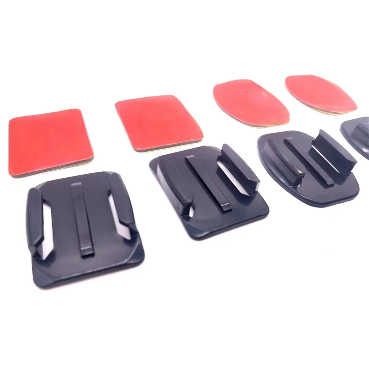 4Pcs Set for Gopro Hero 8/7/6/5 Helmet Accessories Small Ant Flat Curved Base Shangou Adhesive (with