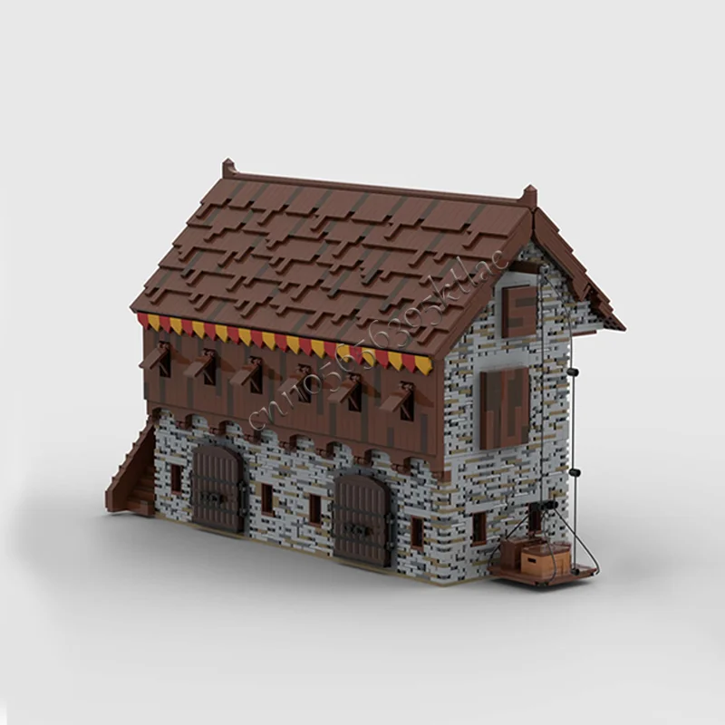 9007PCS Medieval Hohenzollersk Castle Warehouse Modular Model Architecture Building Block Diy Education Assembly Kids Toys Gifts