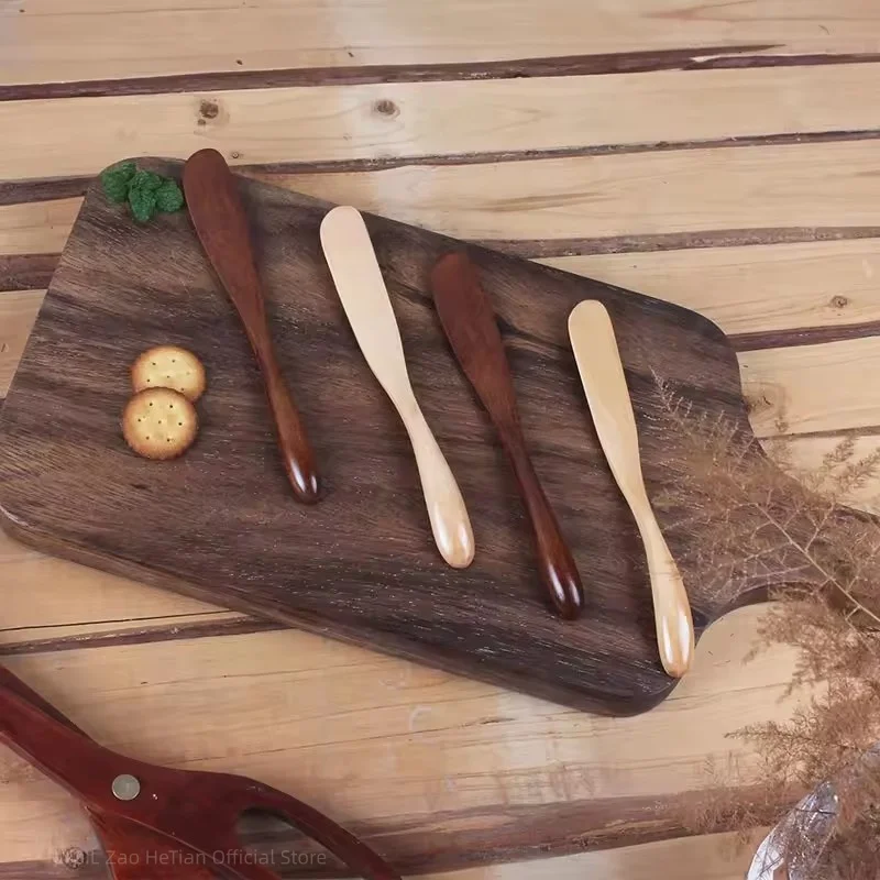 

Japanese-style Solid Wood Jam Knife Butter Natural Bread Knife Cake Knife Smooth Wooden Tableware Kitchen accessories