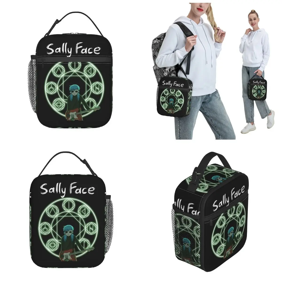 Sally Face Poster Game Lover Thermal Insulated Lunch Bag for School Portable Food Bag Container Thermal Cooler Lunch Boxes